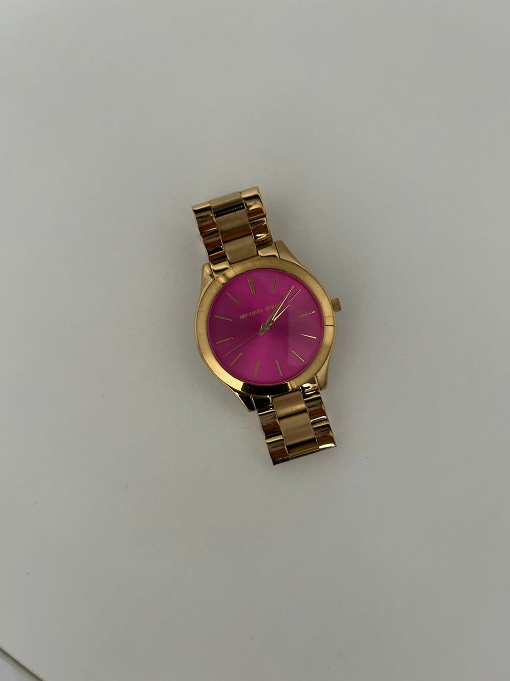 Michael Kors Pink Face Womens Watch *Used*
